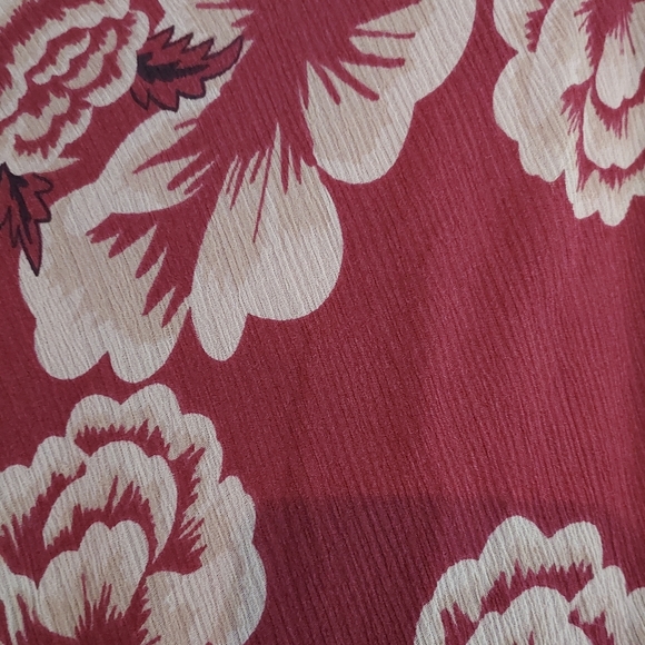 Spiegel Silk Maxi Skirt Size 12 Rust Black Floral Whimsigoth Modest Boho Cottage - Picture 5 of 9